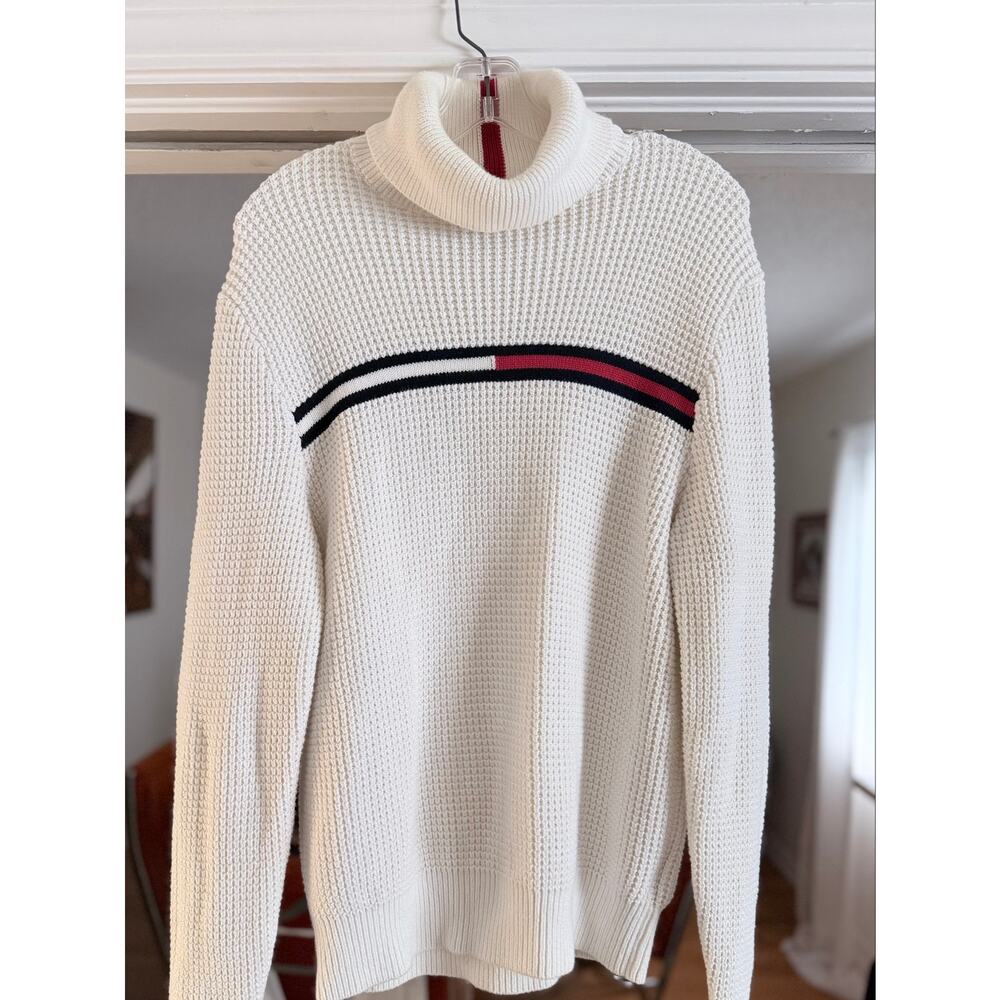 Tommy Hilfiger Waffle Knit Turtleneck Sweater Large